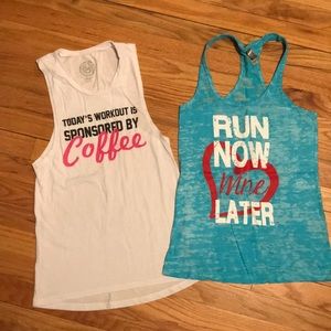 Set of 2 Workout tank tops☕️🍷